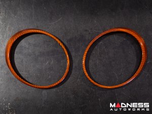 Jaguar F-TYPE Interior Trim - Carbon Fiber - Instrument Cluster Trim Rings - Orange Candy